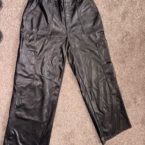 Women's Black faux leather Pants